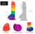 Addiction - JUSTIN - 8" Dildo With Balls, Pride Colours thumbnail